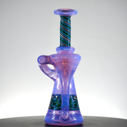 Updog Glass - Purple RBR with Blue Green Wig Wags