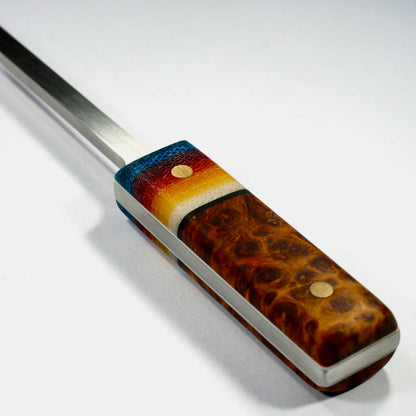 Kal Hooto Creations - The Heady Slim Dab Tool (Stabilised Wood x UV reactive G-Carta)