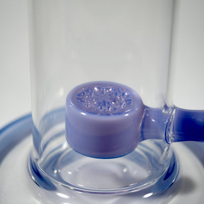 Calibear Premium Sidecar Straight Fab Glass Bong With Flower of Life Perc