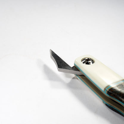 Kal Hooto Creations - Heady Folds Dab Tool (Ocean Stabilised Wood)