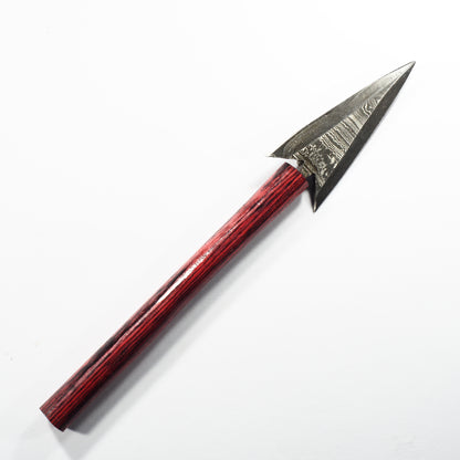 Dab Blade - Harpoon - Damascus - Magenta Woodgrain Handle