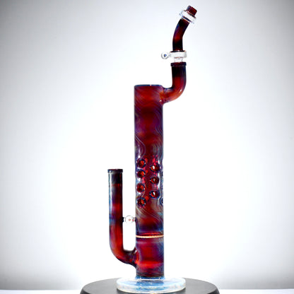 Purple and Blue Fumed Fab with Honeycomb Perc