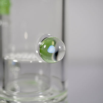 Calibear Colourful Glass Bong Set | Dual Percolator Straight Tube Bong