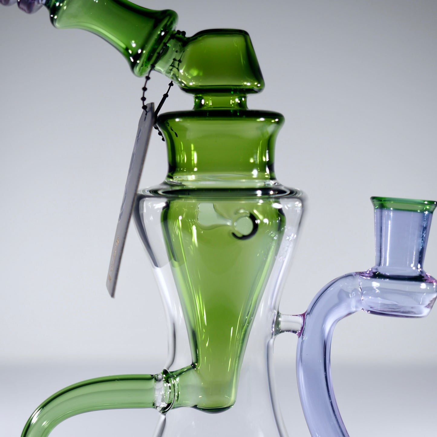 7.5-inch Recycler Dab Rig - Purple Green