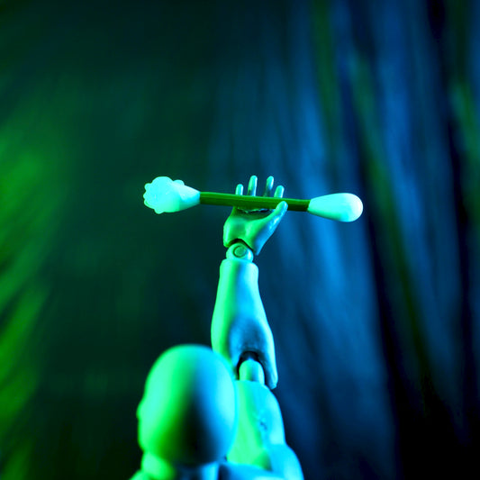 Melty Glass - Rosin Cotton Tip - Green - Pillar