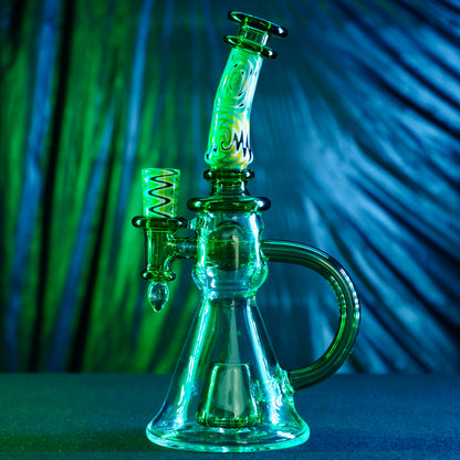 Fab Through Percolator with Wig Wag made from American Northstar Glass 9 inch