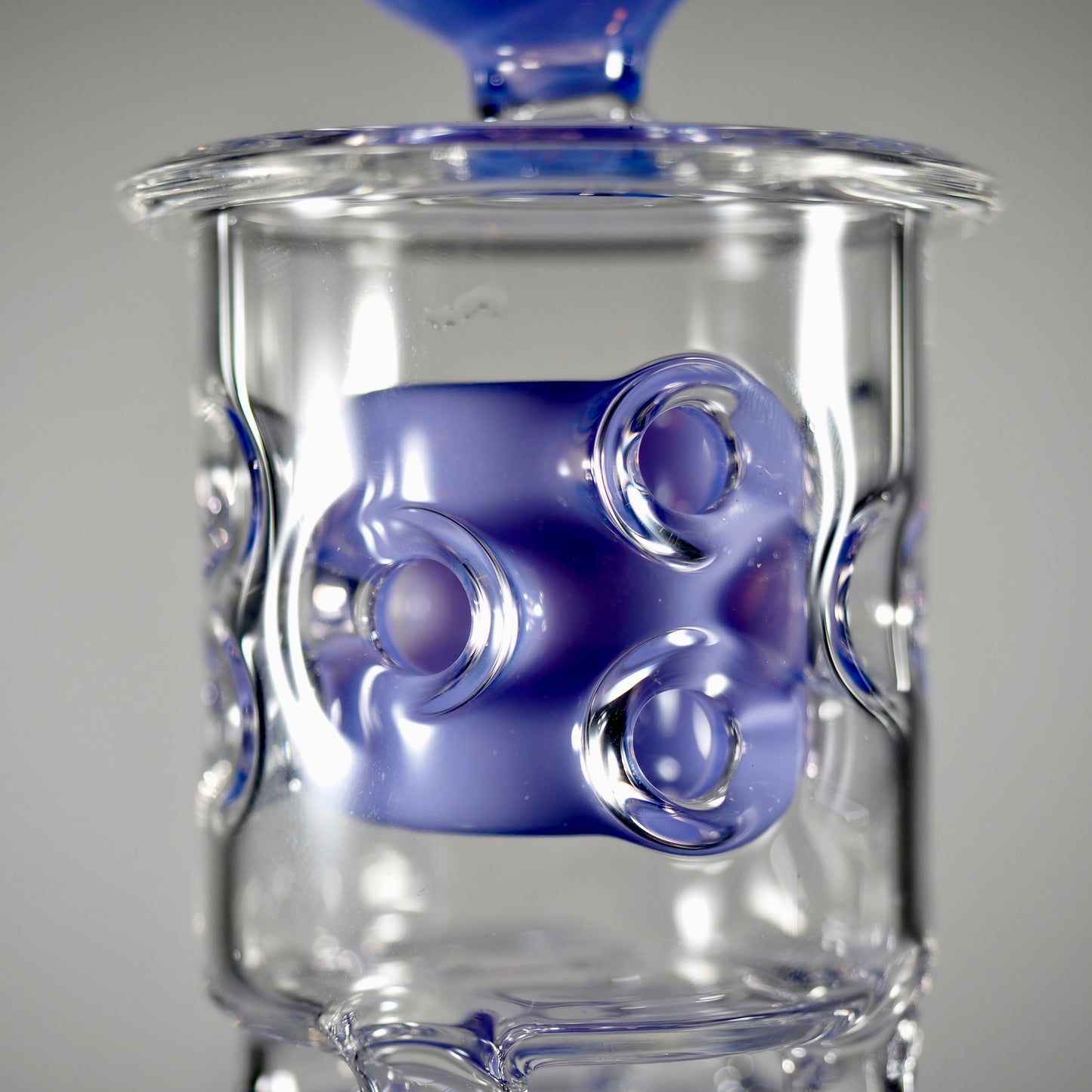 Calibear Premium Sidecar Straight Fab Glass Bong With Flower of Life Perc