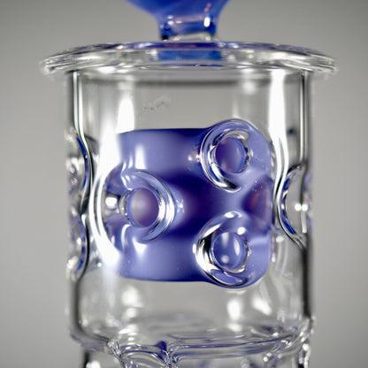 Calibear Premium Sidecar Straight Fab Glass Bong With Flower of Life Perc