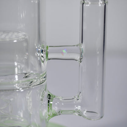Calibear Colourful Glass Bong Set | Dual Percolator Straight Tube Bong