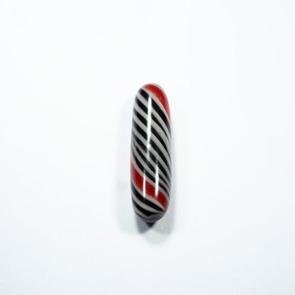 Aleycat Glass Terp Pillar - Black, White Red Stripe