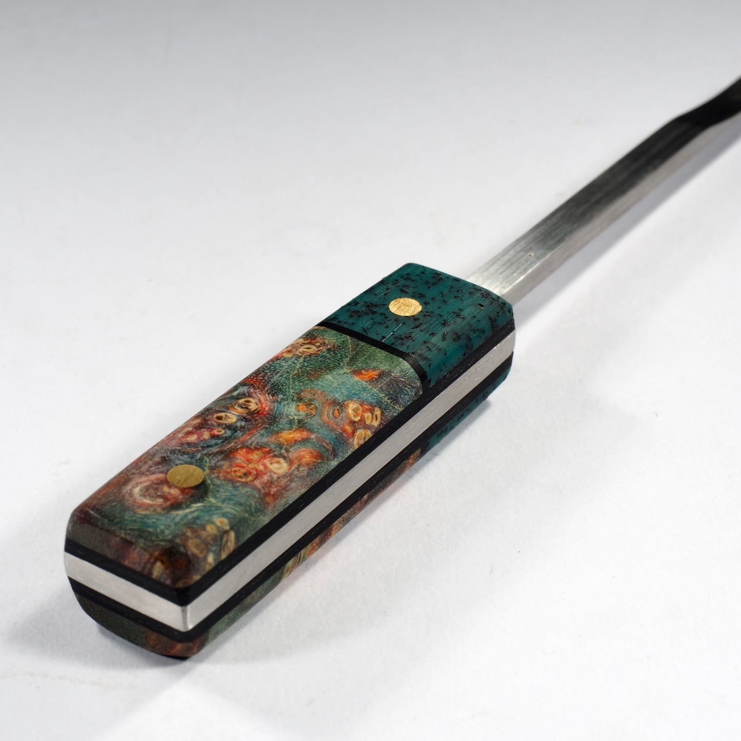Kal Hooto Creations - The Heady Slim Dab Tool (Stabilised Cherry Wood x G10)