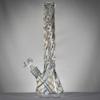 Twisted Holographic Glass Beaker