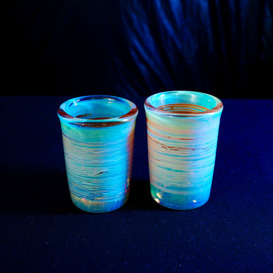 Updog Silver Fumed SHOT Glass 2pc Set
