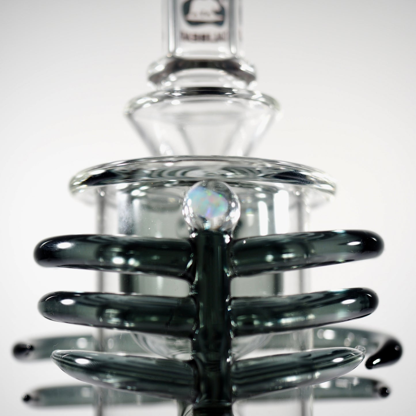 Calibear Horn Torus | 7" Dab Rig - Transparent Black