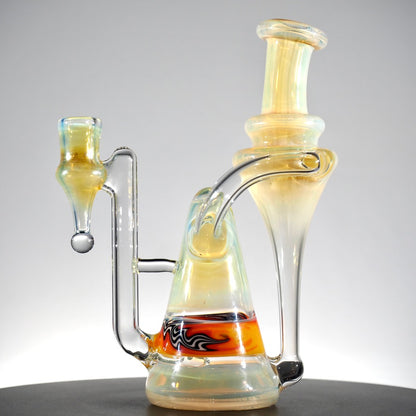 Updog Glass - Silver Fumed RBR with Red Wig Wags