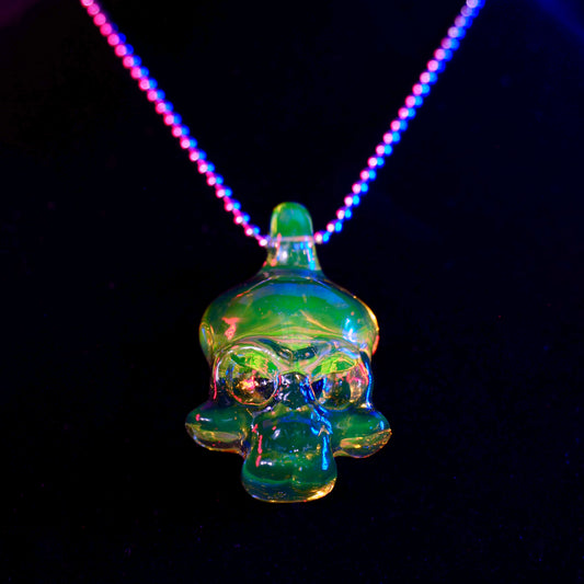 Neon Green Skull Pendant