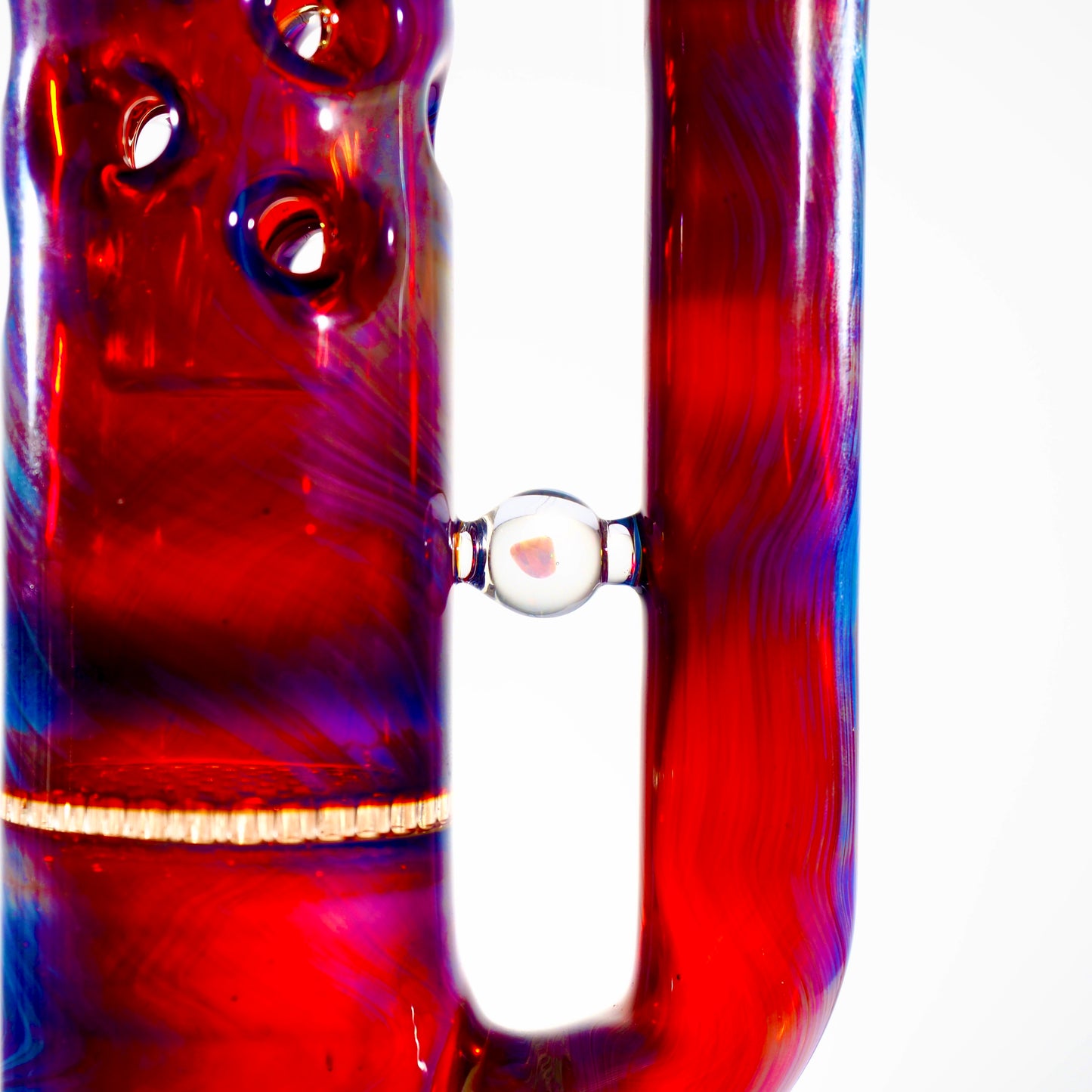 Purple and Blue Fumed Fab with Honeycomb Perc