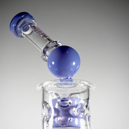 Calibear Premium Sidecar Straight Fab Glass Bong With Flower of Life Perc