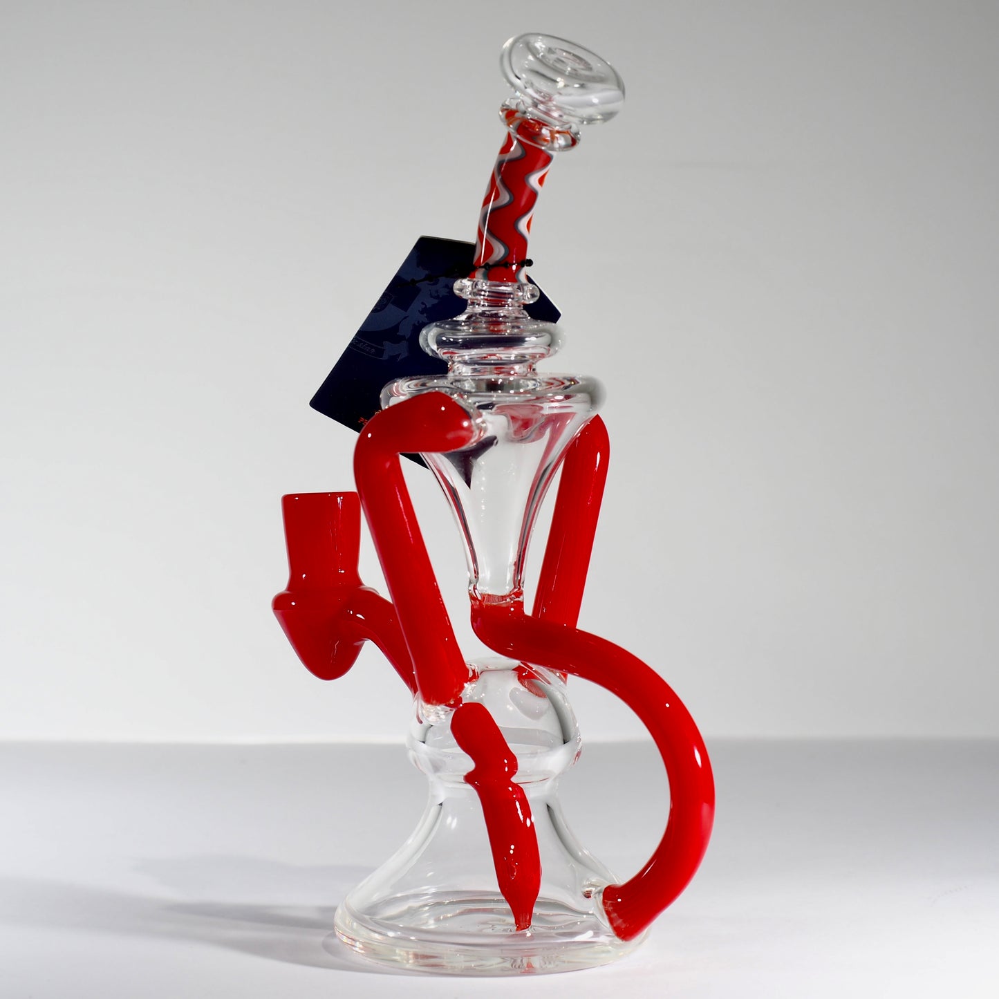 8" Mini Dab Recycler American Glass