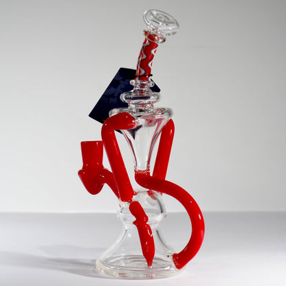 8" Mini Dab Recycler American Glass