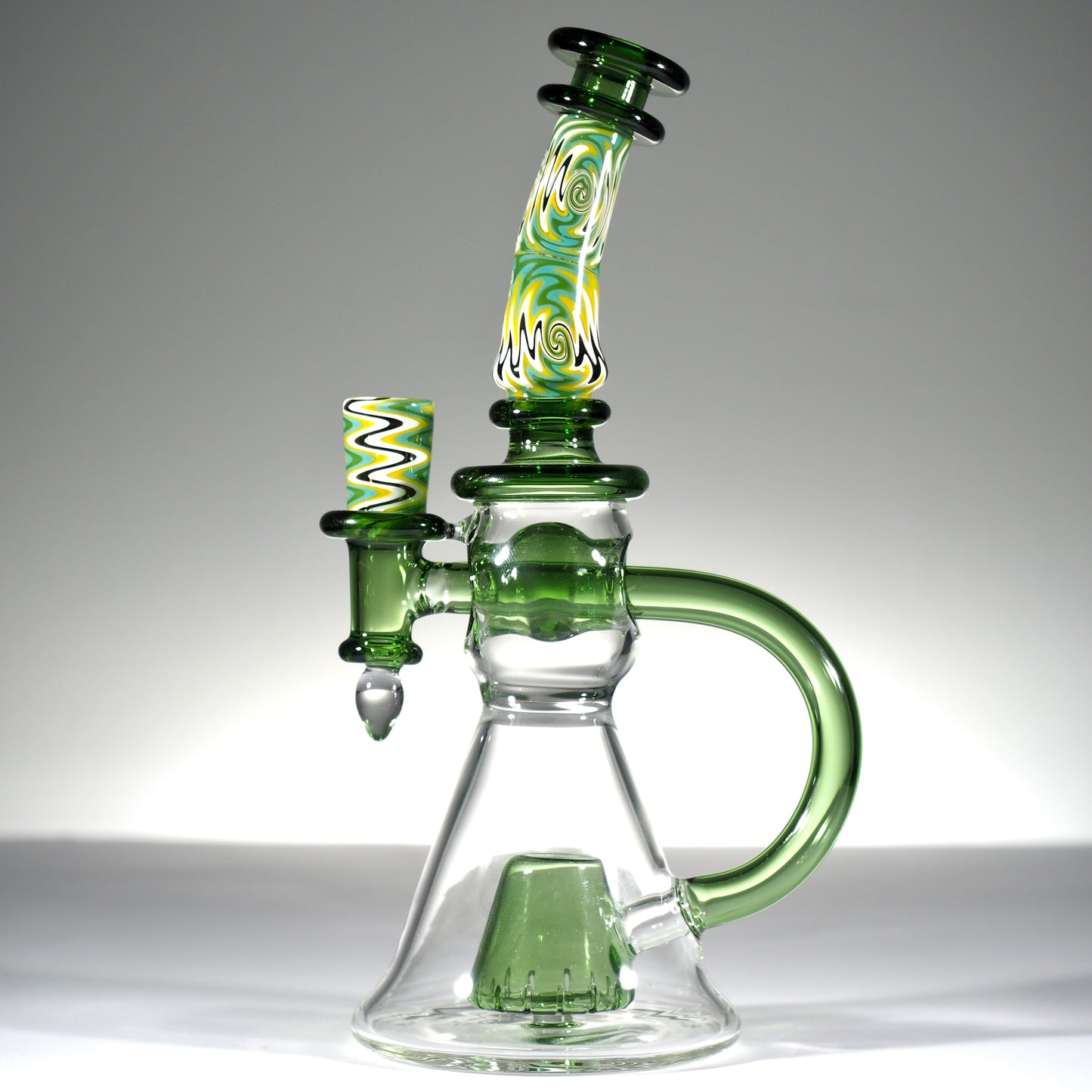 Fab Through Percolator with Wig Wag made from American Northstar Glass 9 inch
