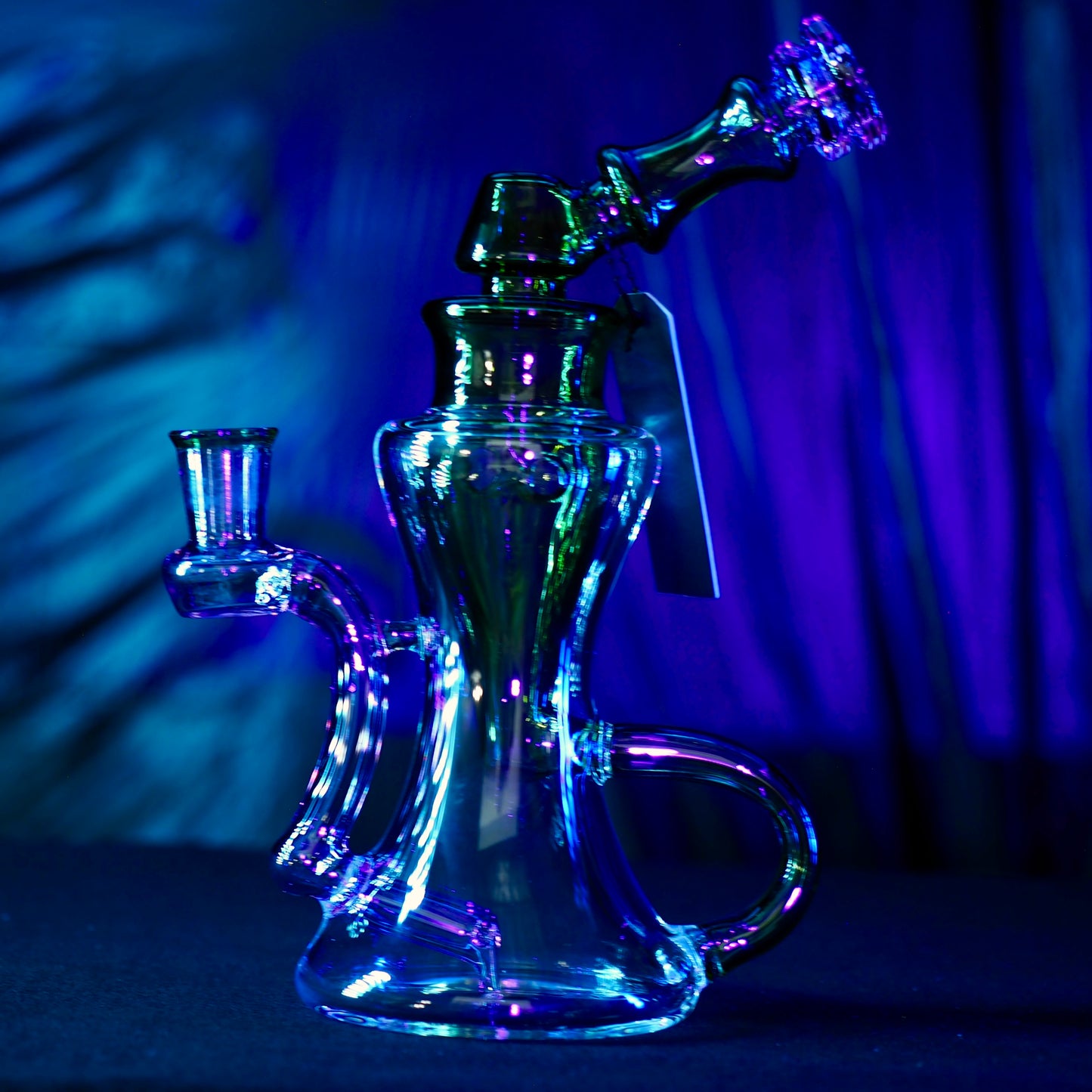 7.5-inch Recycler Dab Rig - Purple Green