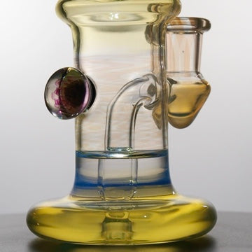 5.5" Silver and gold fumed glass recycler