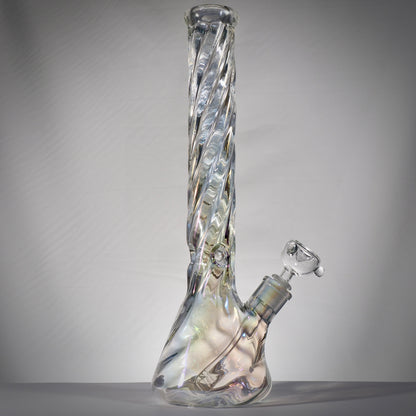 Twisted Holographic Glass Beaker