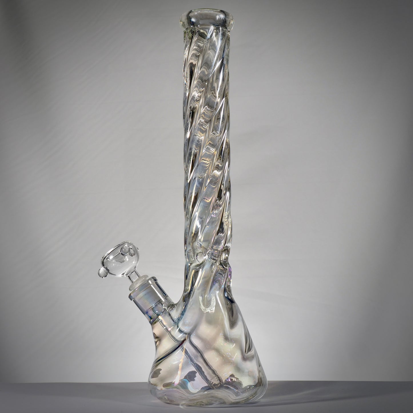 Twisted Holographic Glass Beaker