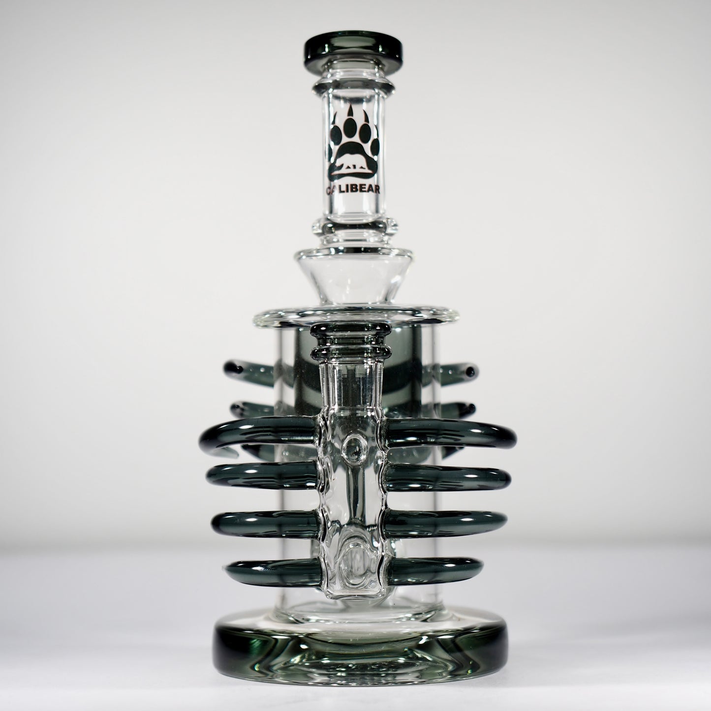 Calibear Horn Torus | 7" Dab Rig - Transparent Black