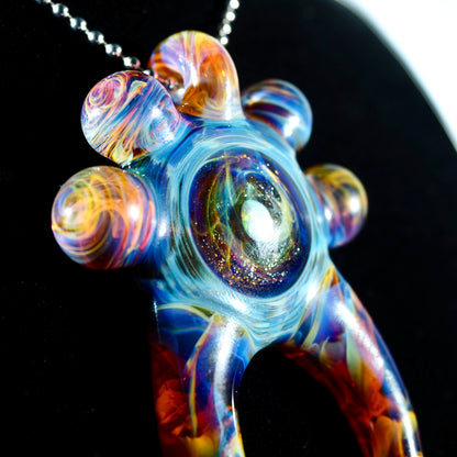 Amber Purple Horned Opal Pendant