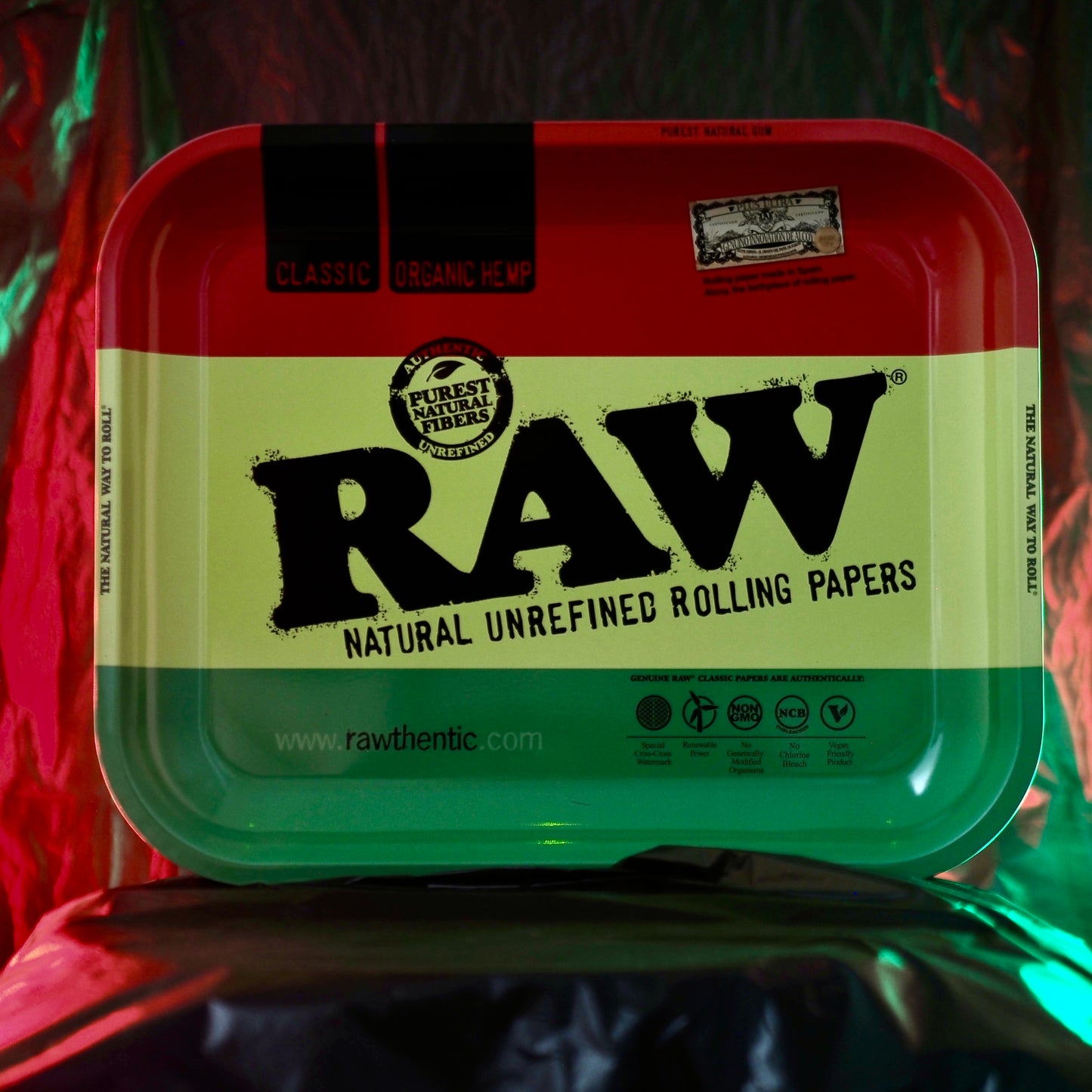 RAW - Rolling Tray - Rasta