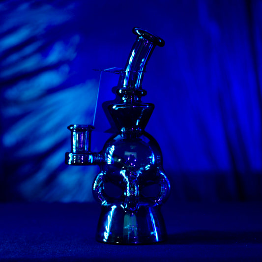 7" 4-Arm Dab Rig with Dual chamber - Black