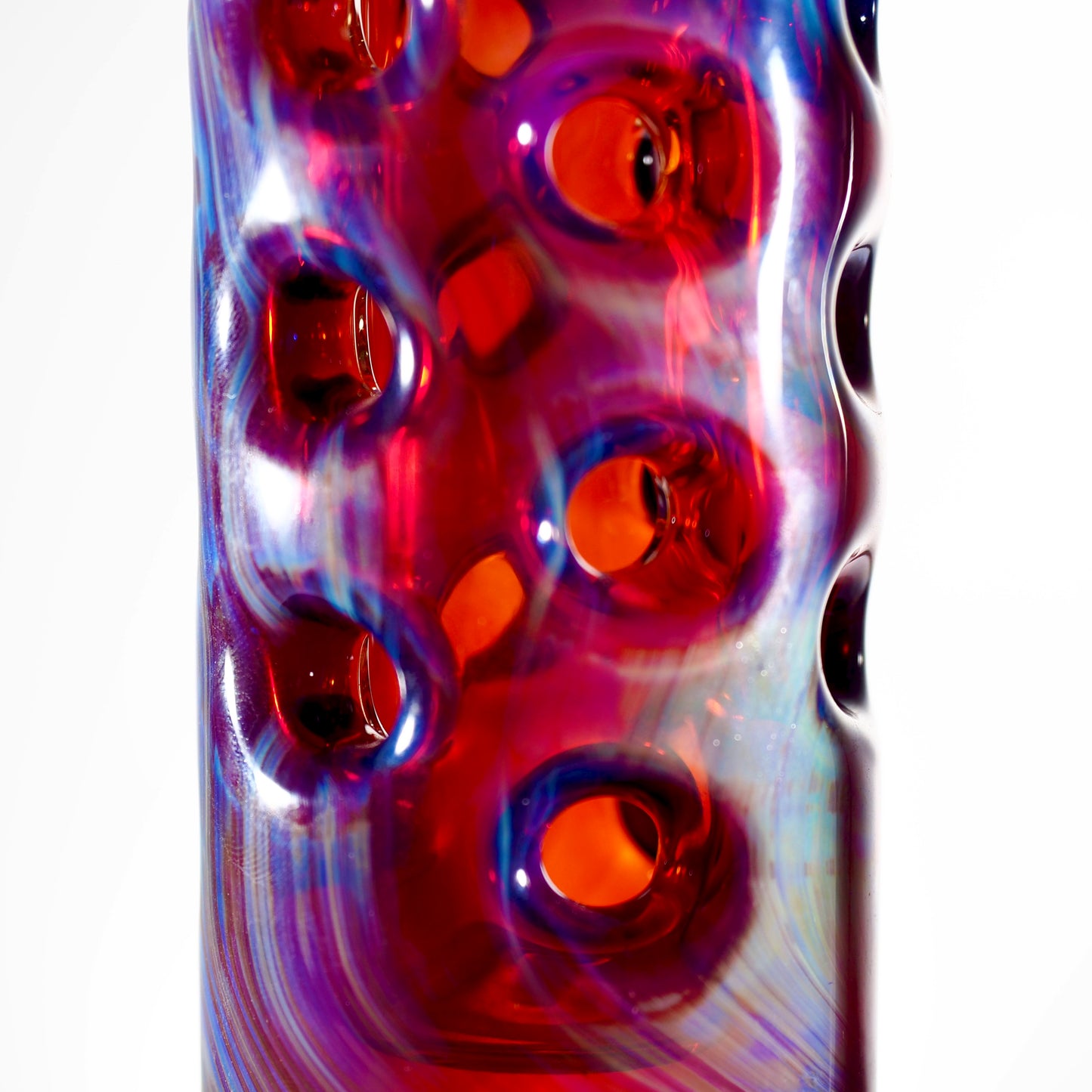 Purple and Blue Fumed Fab with Honeycomb Perc