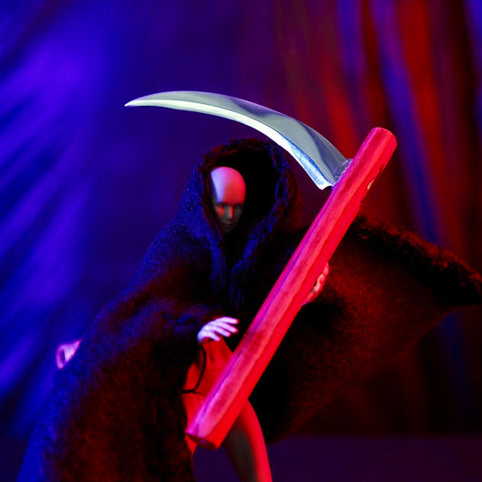 Dab Blade - Large Scythe - Steel - Red Woodgrain Handle