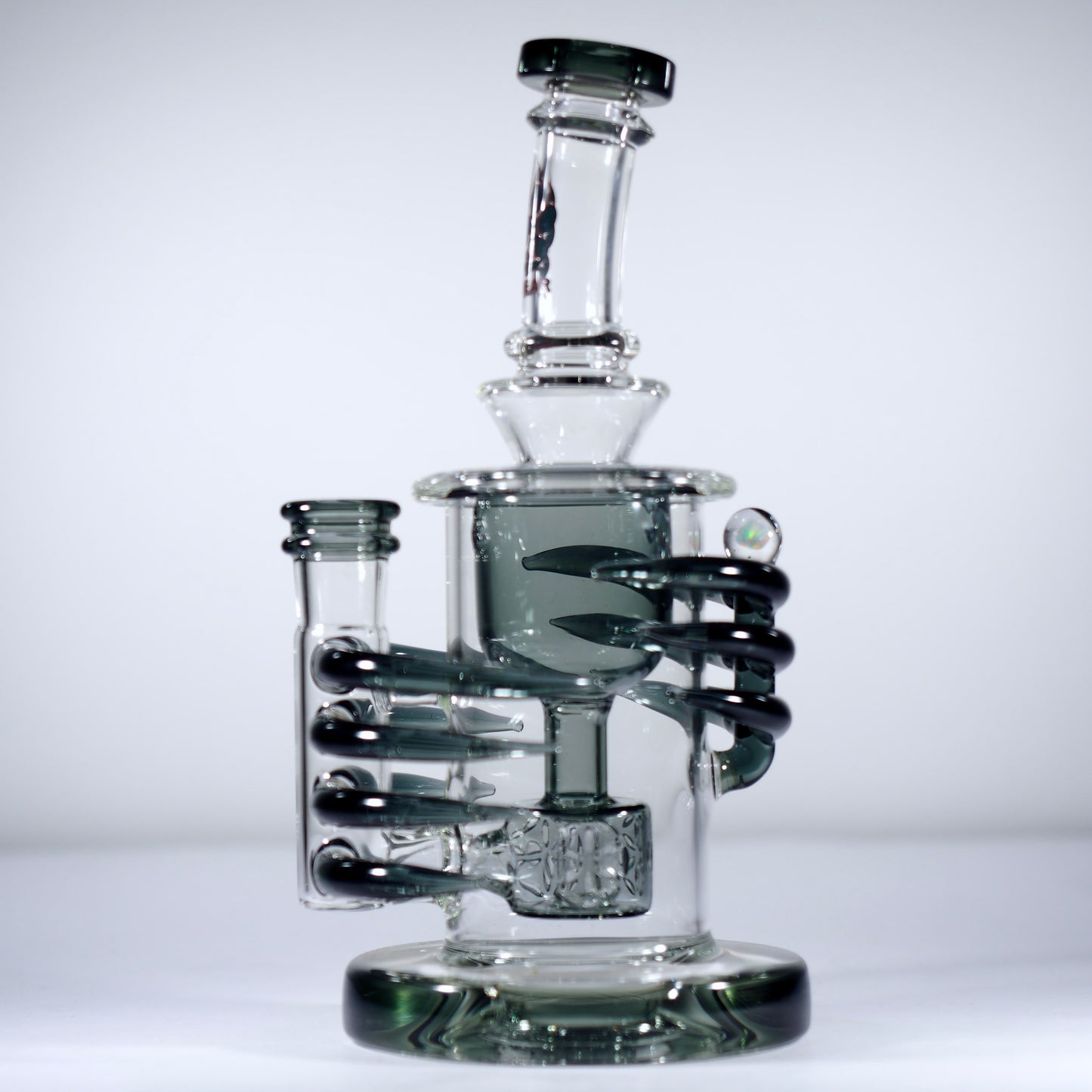 Calibear Horn Torus | 7" Dab Rig - Transparent Black