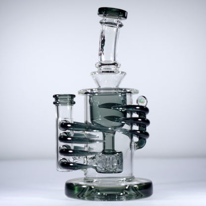 Calibear Horn Torus | 7" Dab Rig - Transparent Black