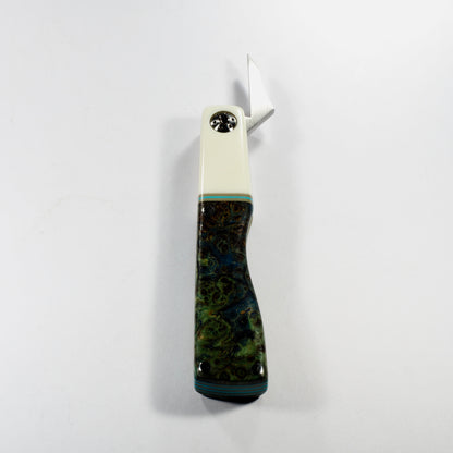 Kal Hooto Creations - Heady Folds Dab Tool (Ocean Stabilised Wood)