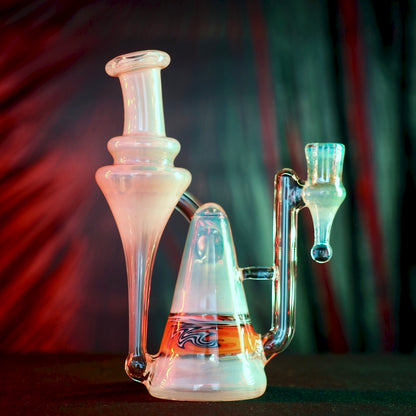 Updog Glass - Silver Fumed RBR with Red Wig Wags