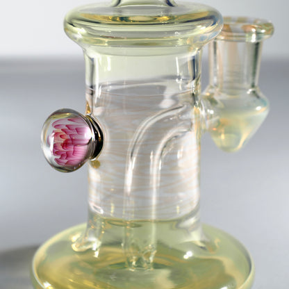 5.5" Silver and gold fumed glass recycler