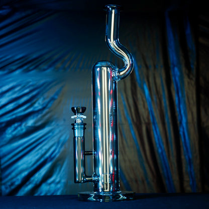 Calibear 16" Natty Neck Flower Bong | Flower of Life Perc Glass Water Pipe