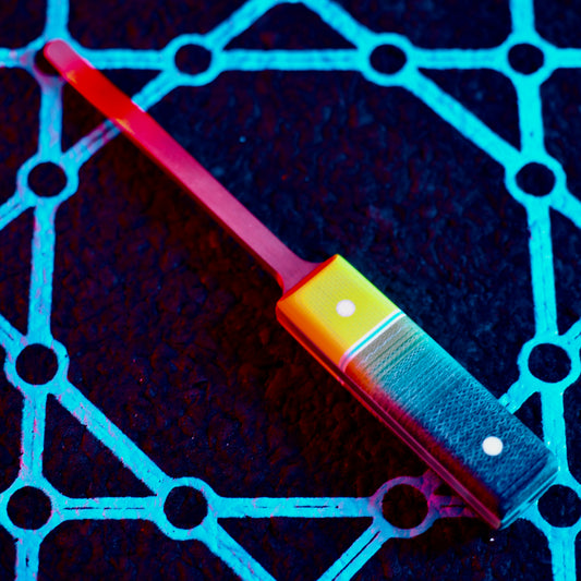 Kal Hooto Creations - The Heady Slim Dab Tool (UV Reactive x Micarta)