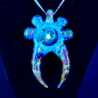 Amber Purple Horned Opal Pendant