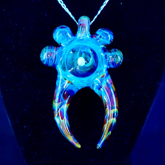 Amber Purple Horned Opal Pendant