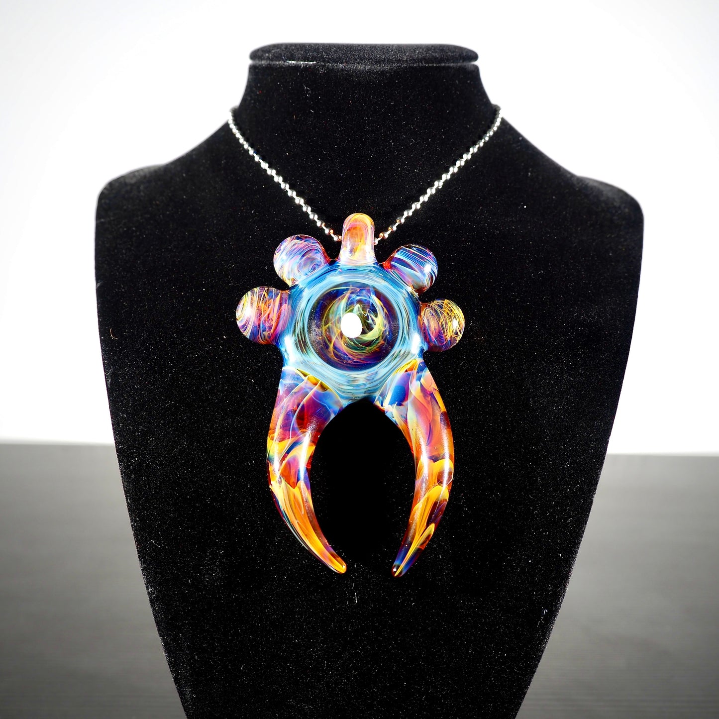 Amber Purple Horned Opal Pendant