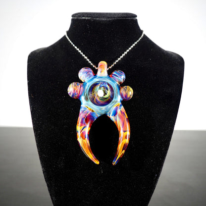 Amber Purple Horned Opal Pendant