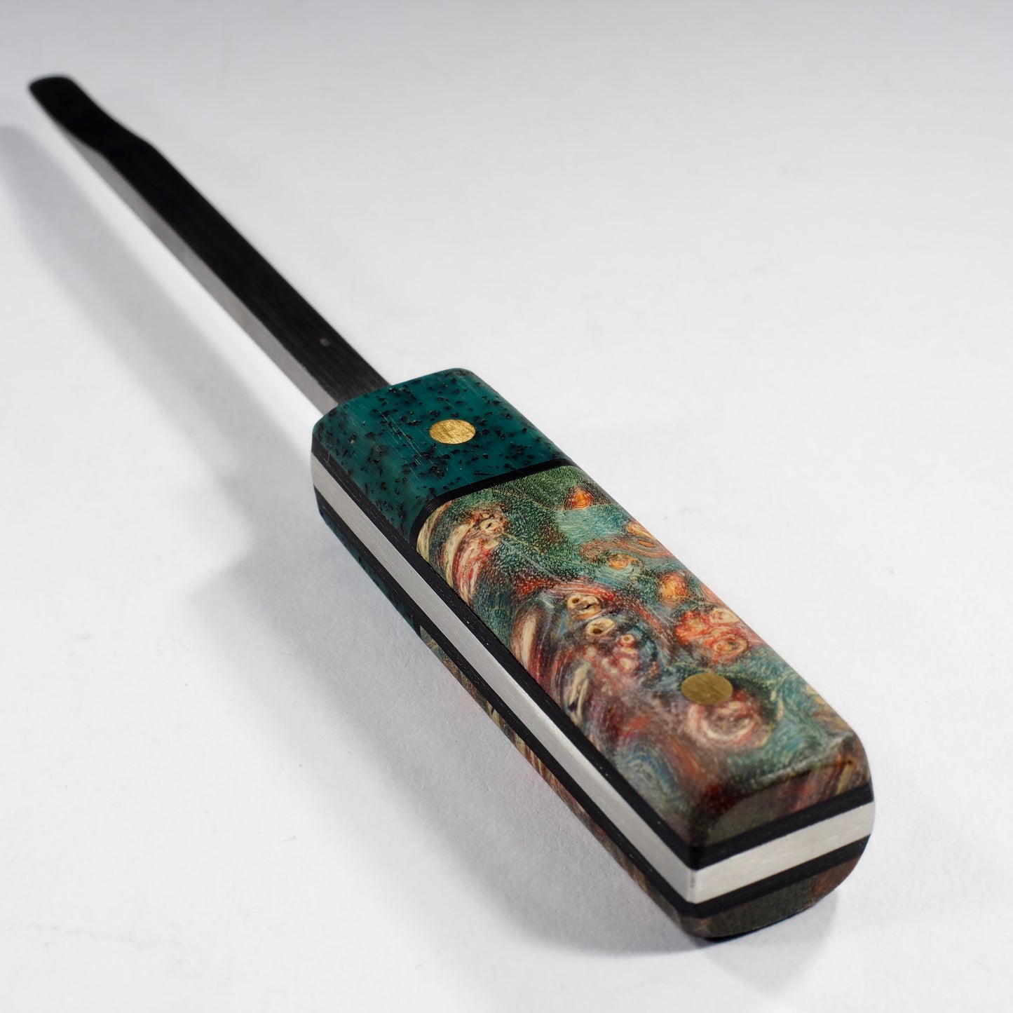 Kal Hooto Creations - The Heady Slim Dab Tool (Stabilised Cherry Wood x G10)