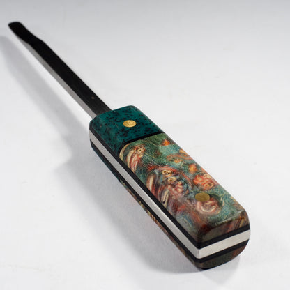 Kal Hooto Creations - The Heady Slim Dab Tool (Stabilised Cherry Wood x G10)
