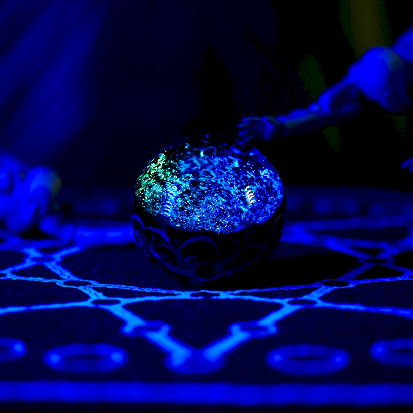 Large Sparkle Marble Carb Cap - Opal Swirl