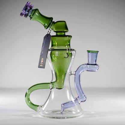 7.5-inch Recycler Dab Rig - Purple Green